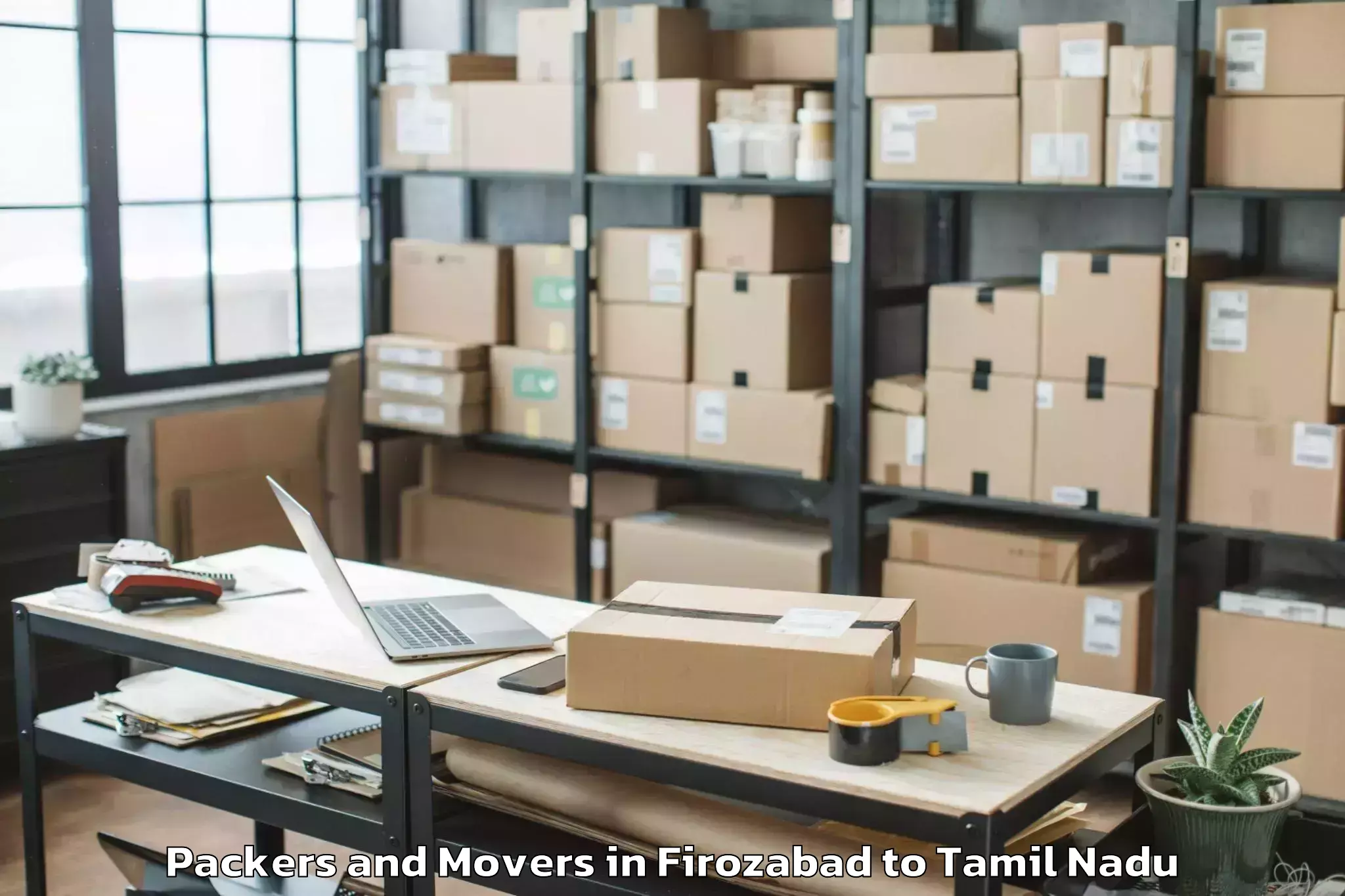 Trusted Firozabad to Vedaraniyam Packers And Movers